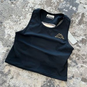 Kappa Black and Orange Skin Fit top